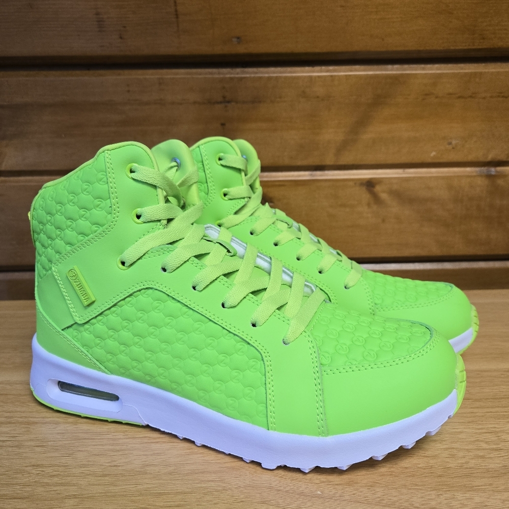 Zumba Fitness Green High-Top Sneakers with Air Cushioning